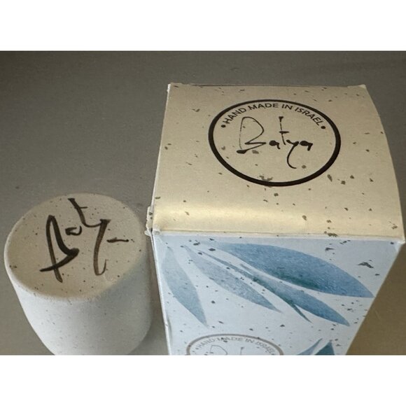 Olive Oil Bottle Ceramic Hand Made Batya Erdstein Israel Signed Judaica 4.5" - Picture 13 of 14